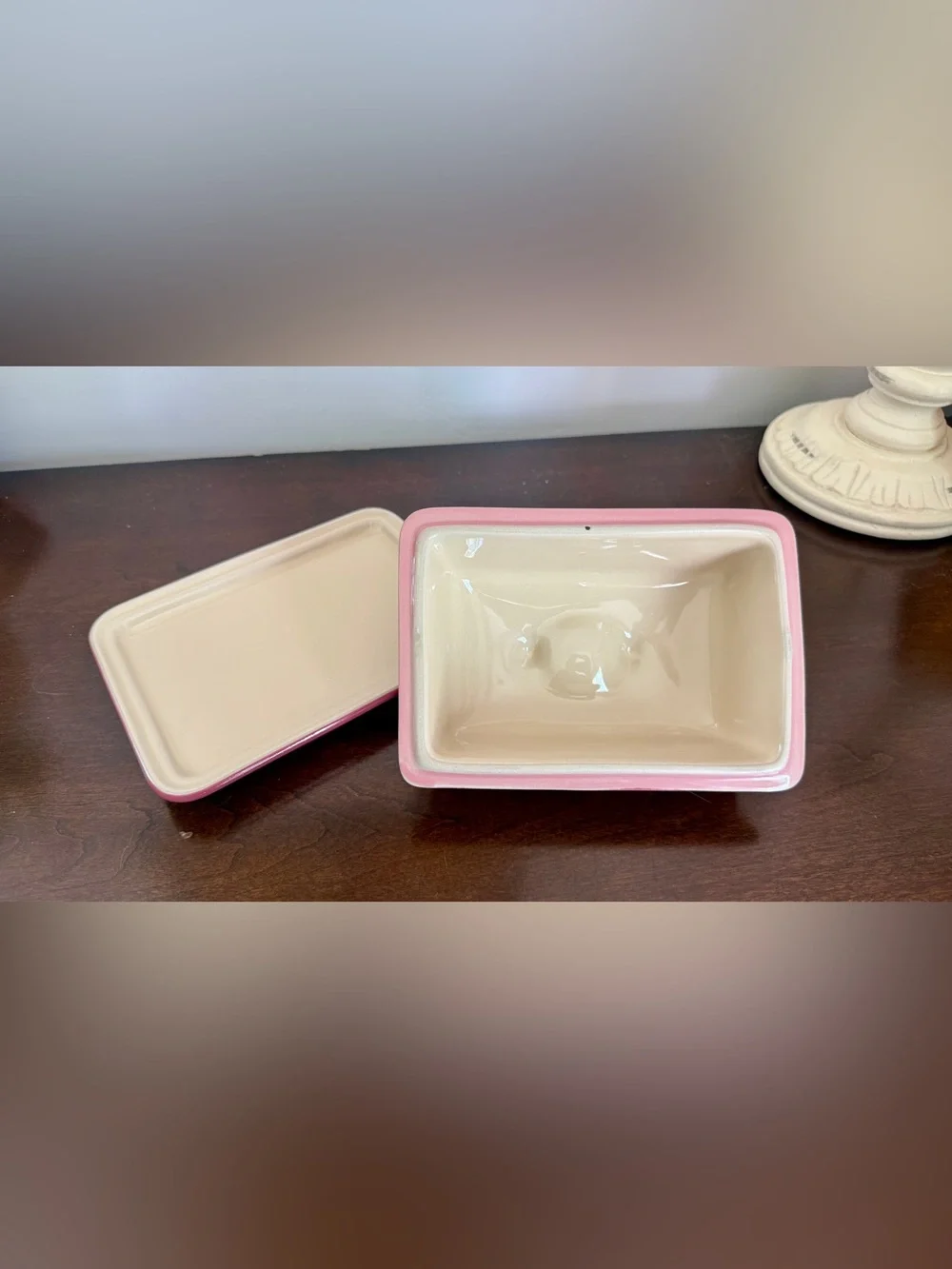 Le Creuset Ombré Pink Butter Dish